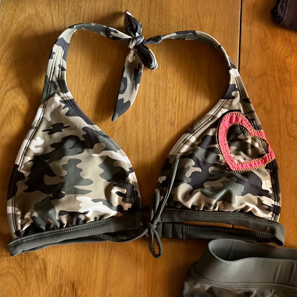 Army green bikini bratz //Barbie camouflage print